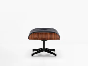 Eames Lounge Chair & Ottoman new dimensions - 08 Dark Anthracite-05 santos palis.-pol.steel-black - Vitra