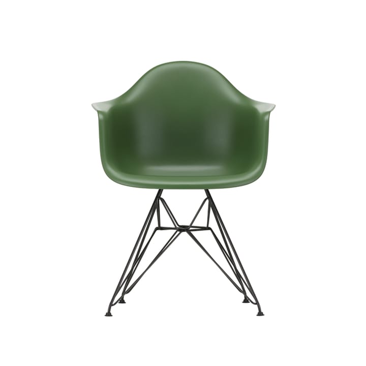 Eames plastic armchair DAR stol, Forest-Black-Plastic outdoor Vitra