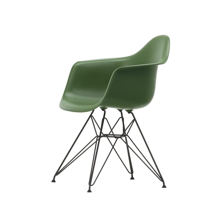 Eames plastic armchair DAR stol, Forest-Black-Plastic outdoor Vitra
