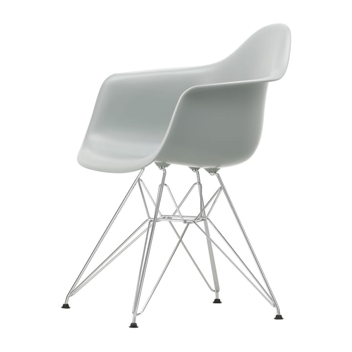 Eames plastic armchair DAR stol, Light grey-Chrome Vitra