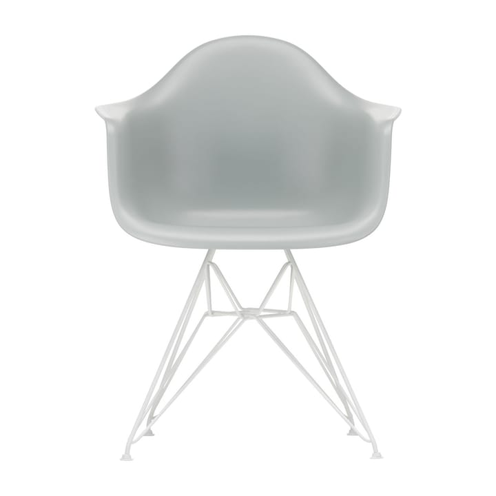 Eames plastic armchair DAR stol - Light grey-White - Vitra