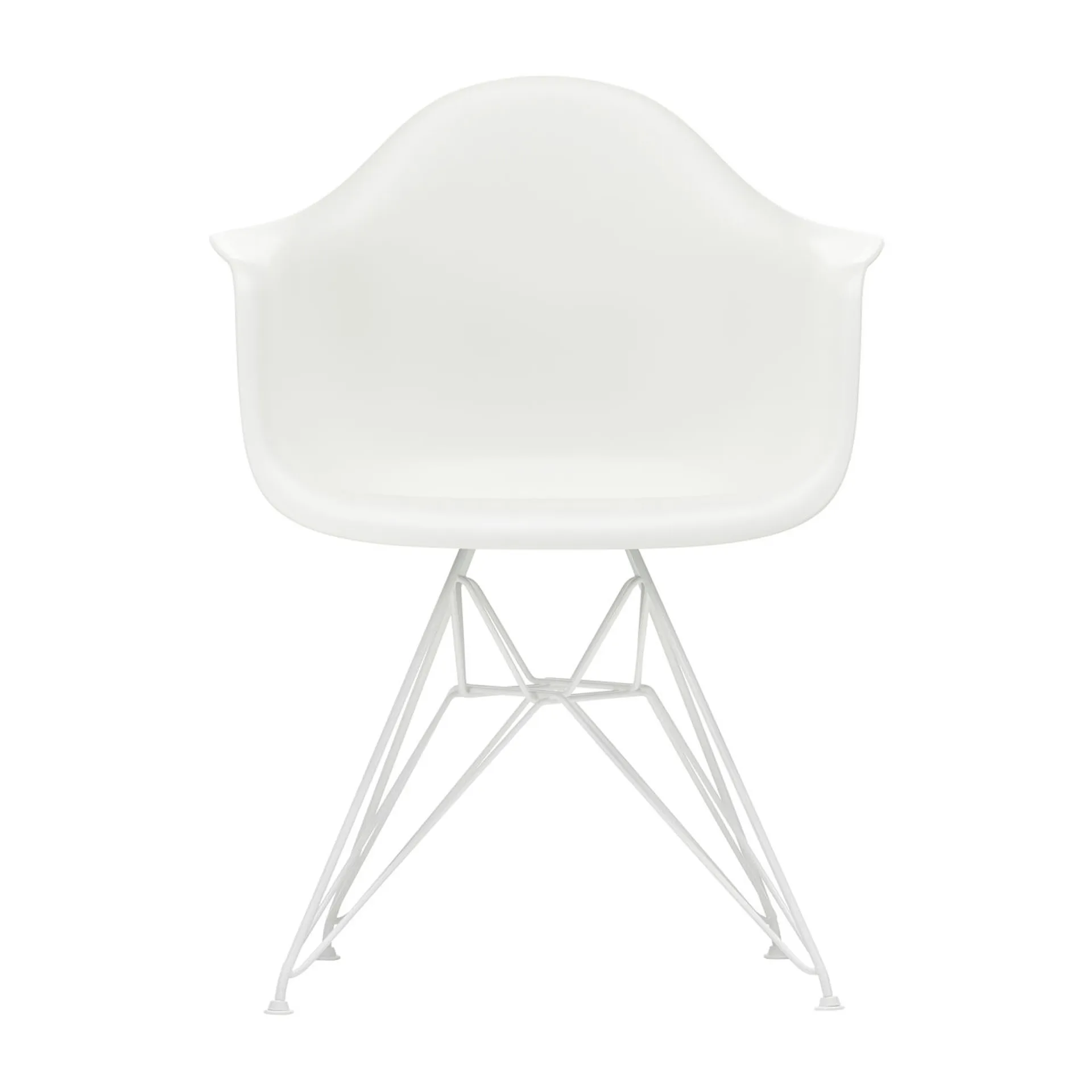Eames plastic armchair DAR stol, White-White Vitra