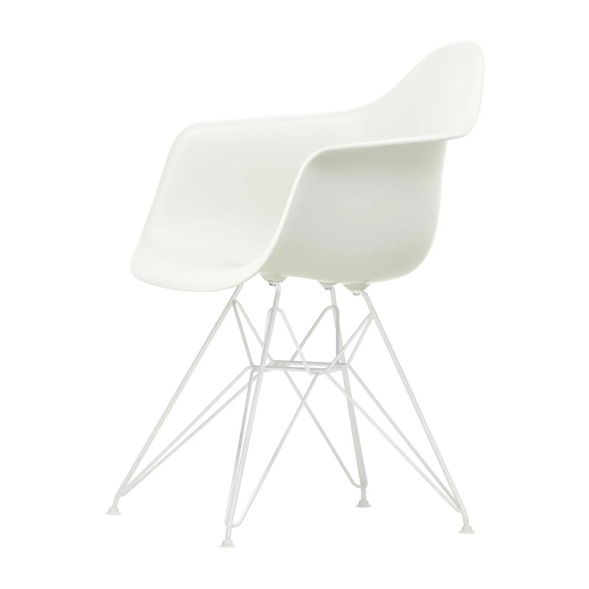 Eames plastic armchair DAR stol, White-White Vitra