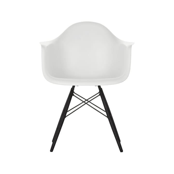 Eames plastic armchair DAW stol svartbetsad - White - Vitra