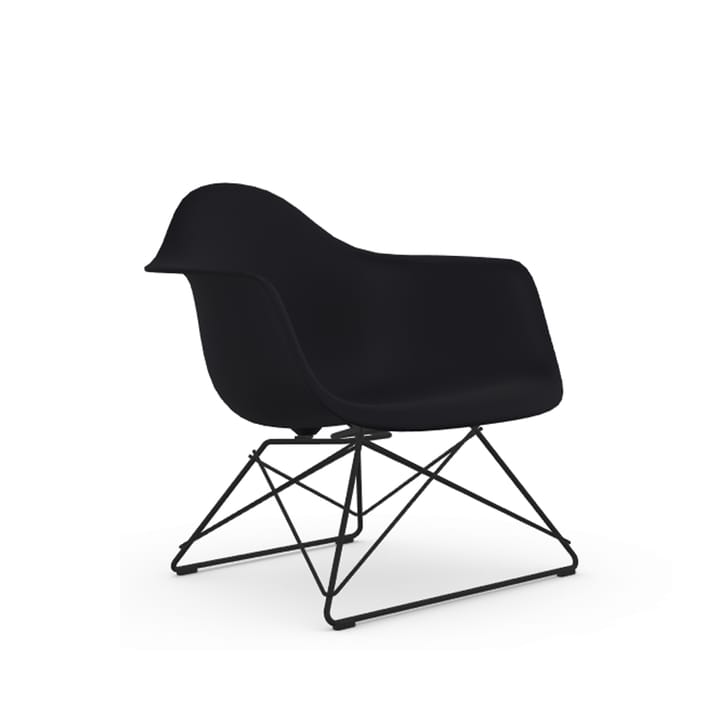 Eames plastic armchair LAR fåtölj - Deep black-Black - Vitra