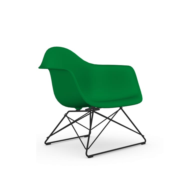 Eames plastic armchair LAR fåtölj - Green-Black - Vitra