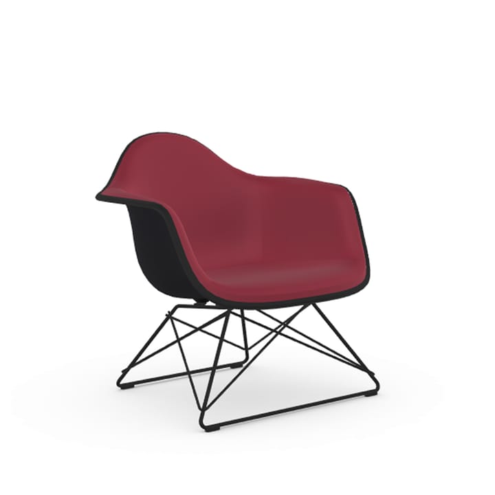 Eames plastic armchair LAR fåtölj helklädd - Hopsak 62 red-moor-Deep black - Vitra