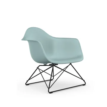 Eames plastic armchair LAR fåtölj - Ice grey-Black - Vitra