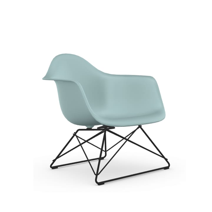 Eames plastic armchair LAR fåtölj - Ice grey-Black - Vitra