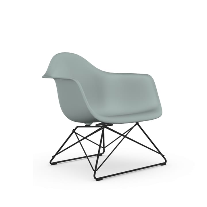 Eames plastic armchair LAR fåtölj - Light grey-Black - Vitra