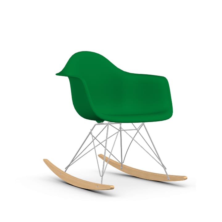 Eames plastic armchair RAR gungstol - Green-Chrome-Maple - Vitra