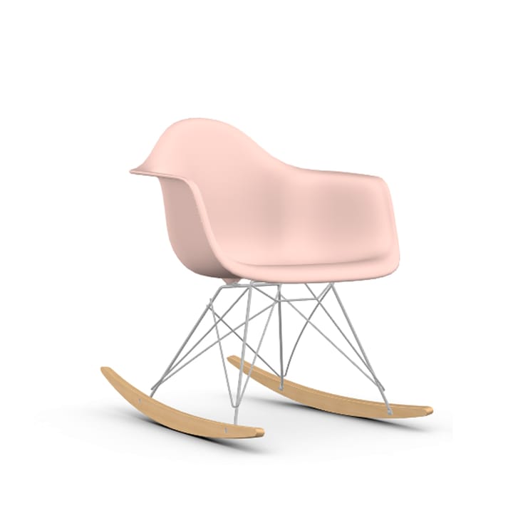 Eames plastic armchair RAR gungstol - Pale rose-Chrome-Maple - Vitra