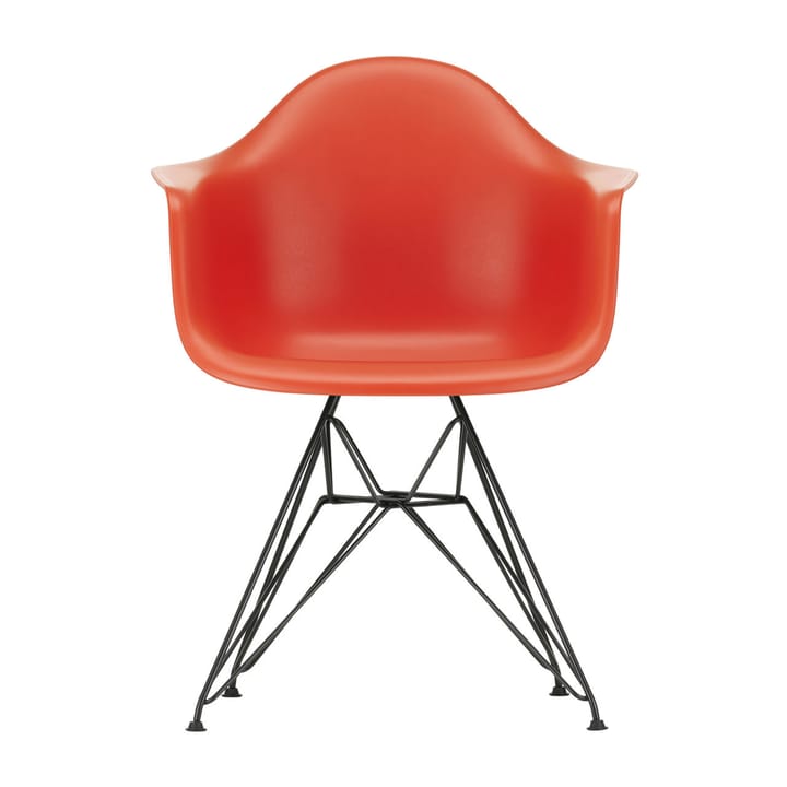 Eames Plastic Armchair RE DAR stol - 03 poppy red-black - Vitra