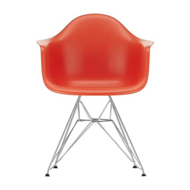 Eames Plastic Armchair RE DAR stol - 03 poppy red-chrome - Vitra