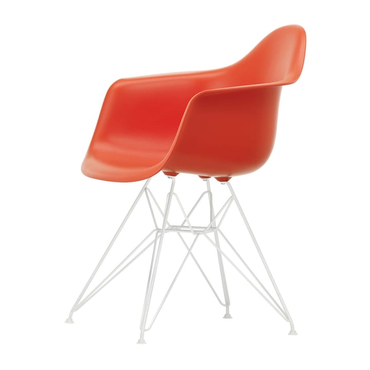 Eames Plastic Armchair RE DAR stol - 03 poppy red-white - Vitra