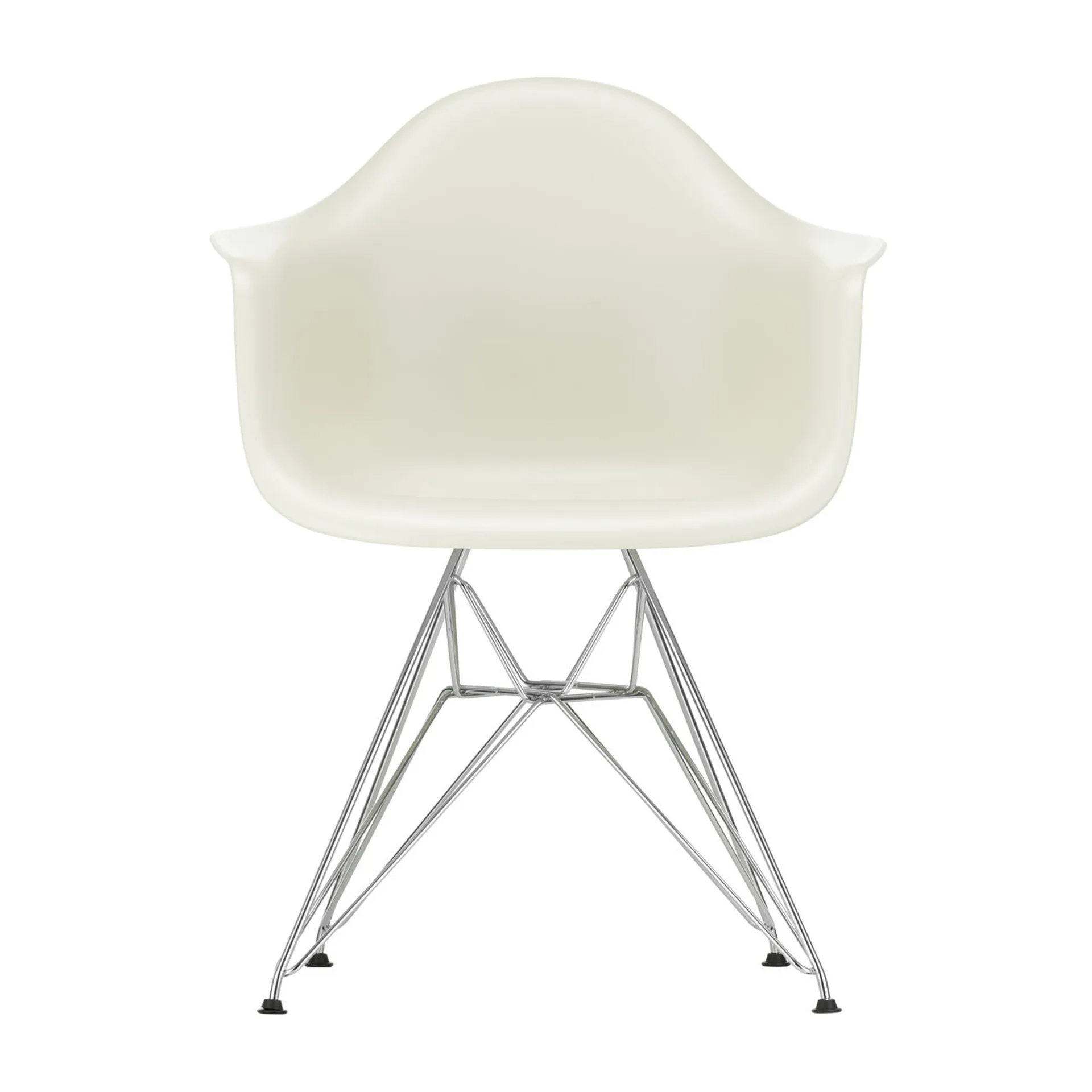 Eames Plastic Armchair RE DAR stol, 11 pebble-chrome Vitra