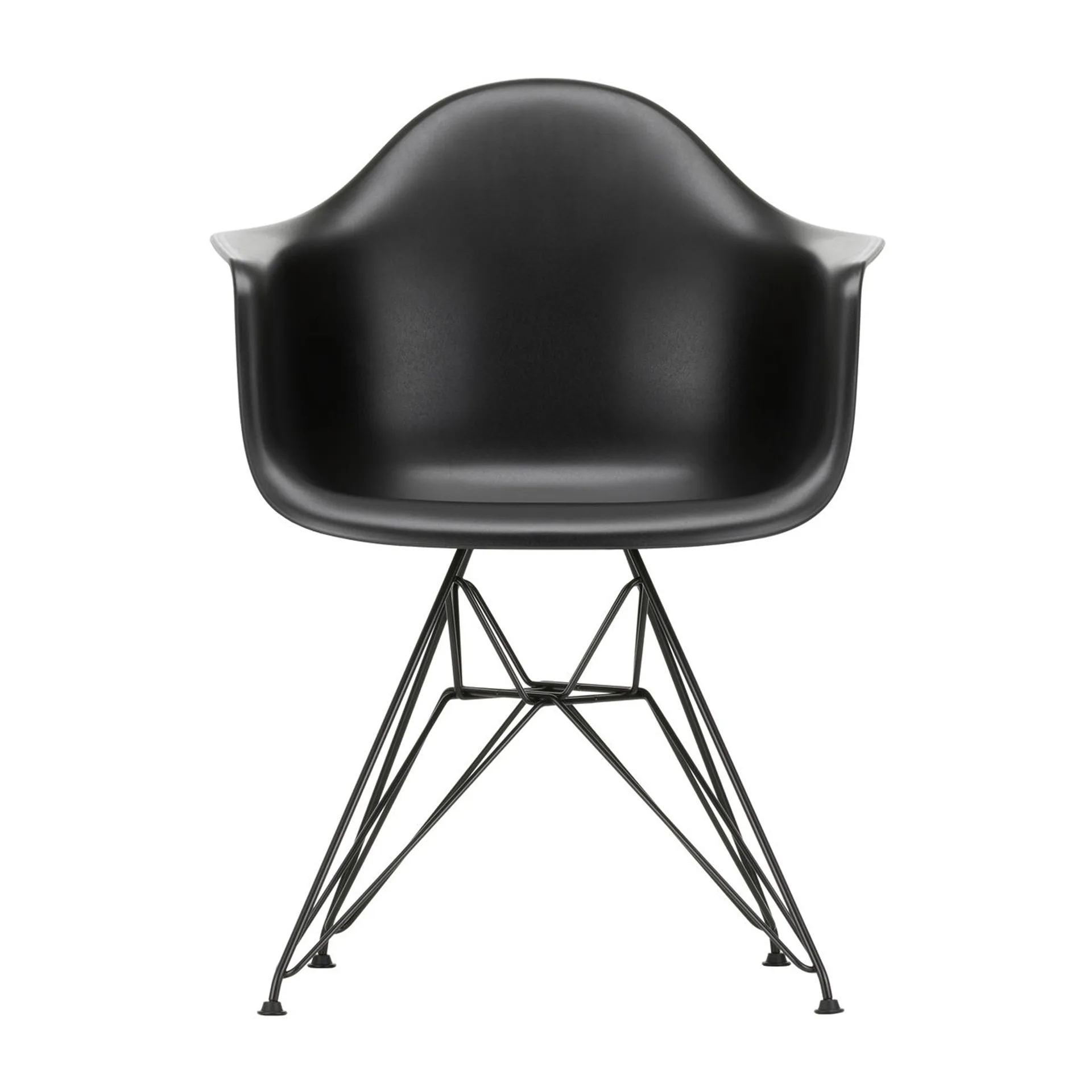 Eames Plastic Armchair RE DAR stol, 12 deep black-black Vitra