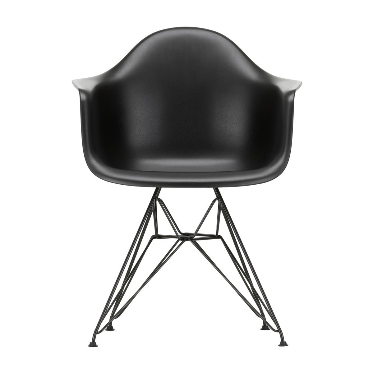 Vitra Eames Plastic Armchair RE DAR stol 12 deep black-black