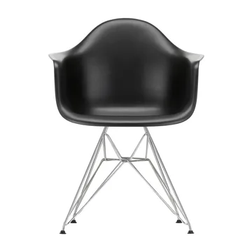 Eames Plastic Armchair RE DAR stol - 12 deep black-chrome - Vitra