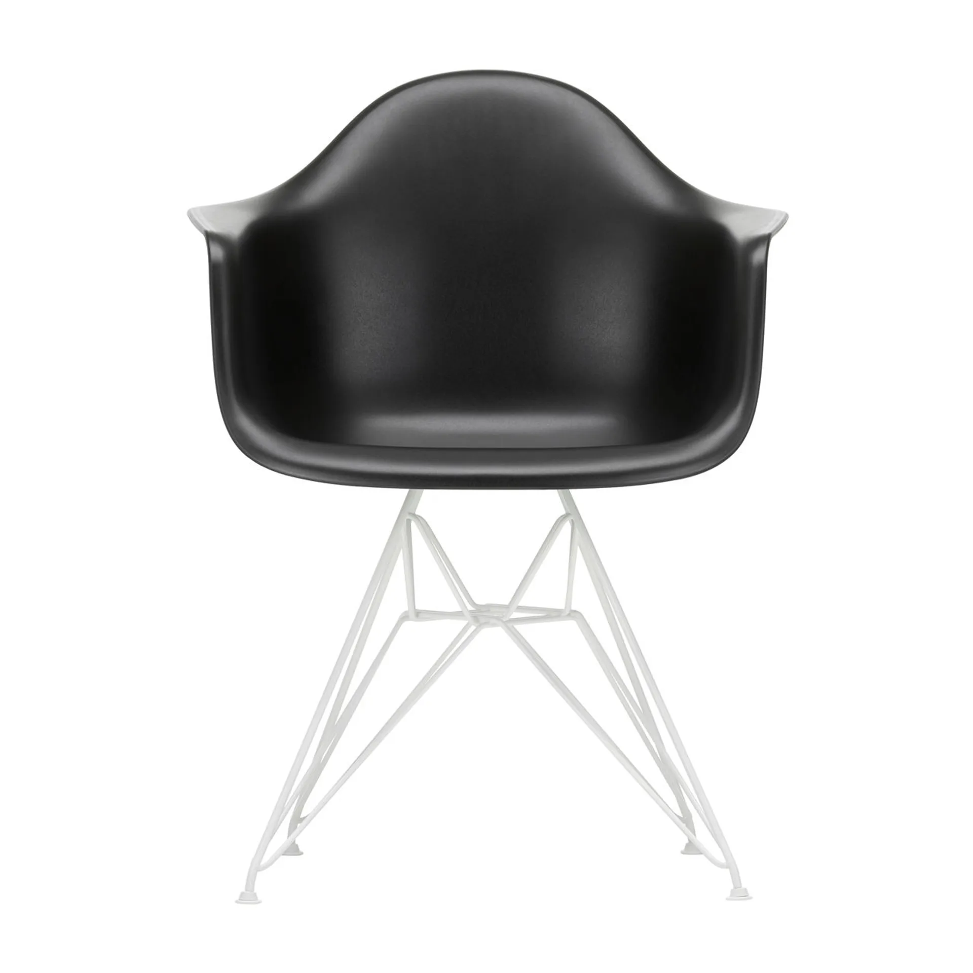 Eames Plastic Armchair RE DAR stol, 12 deep black-white Vitra