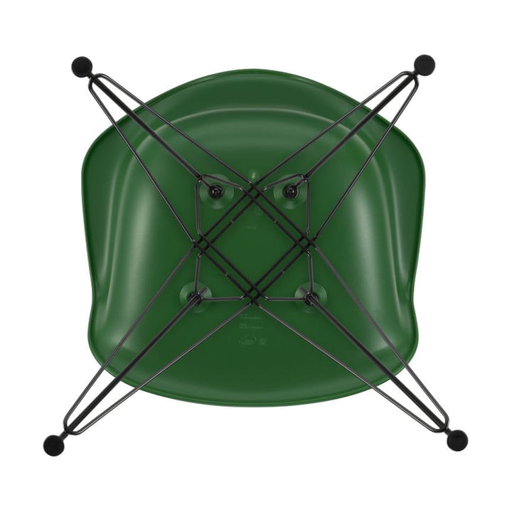 Eames Plastic Armchair RE DAR stol - 17 emerald -black - Vitra