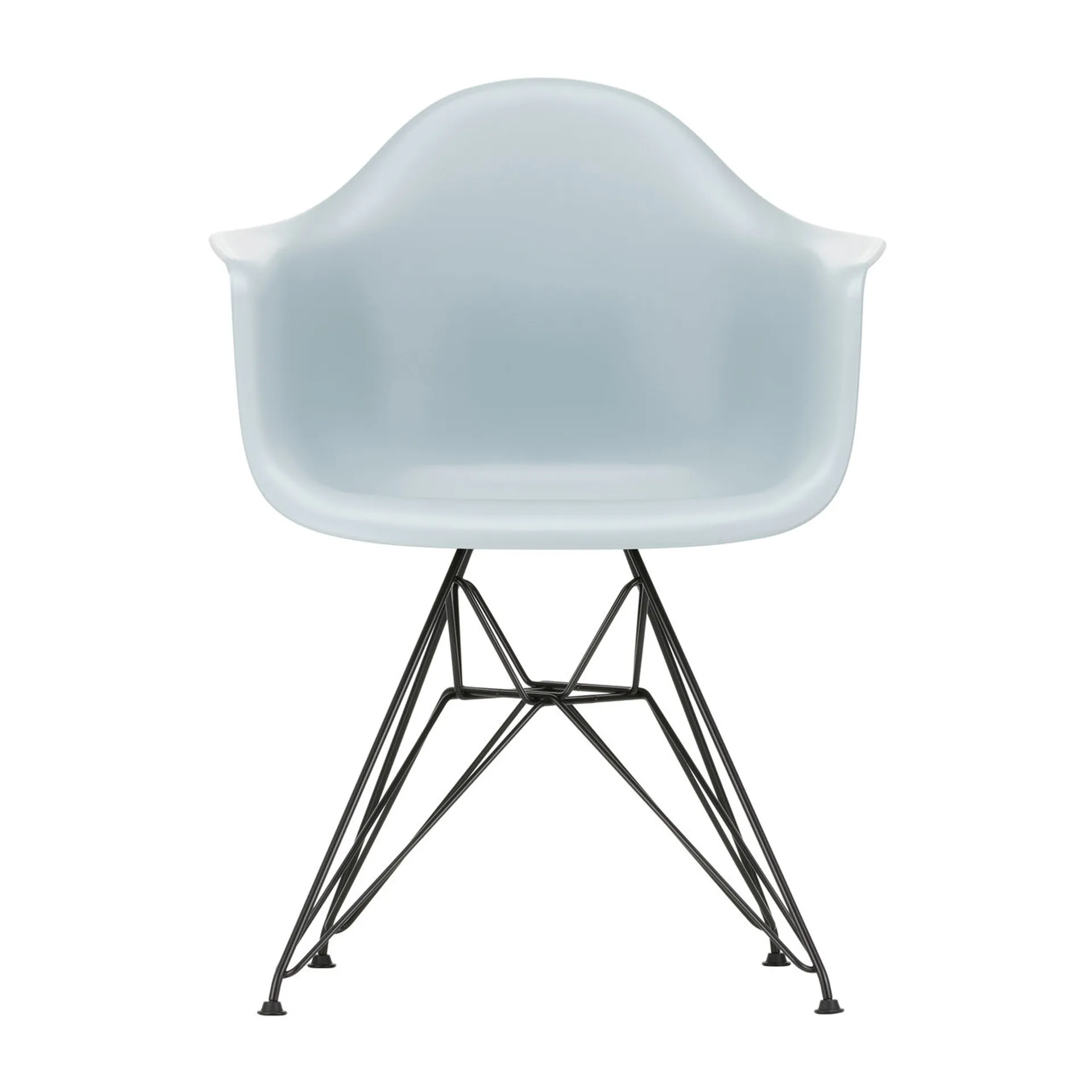 Eames Plastic Armchair RE DAR stol, 23 ice grey-black Vitra