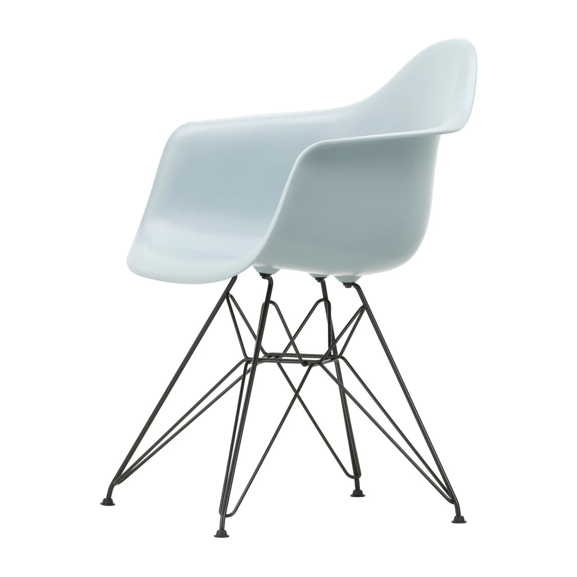 Eames Plastic Armchair RE DAR stol, 23 ice grey-black Vitra