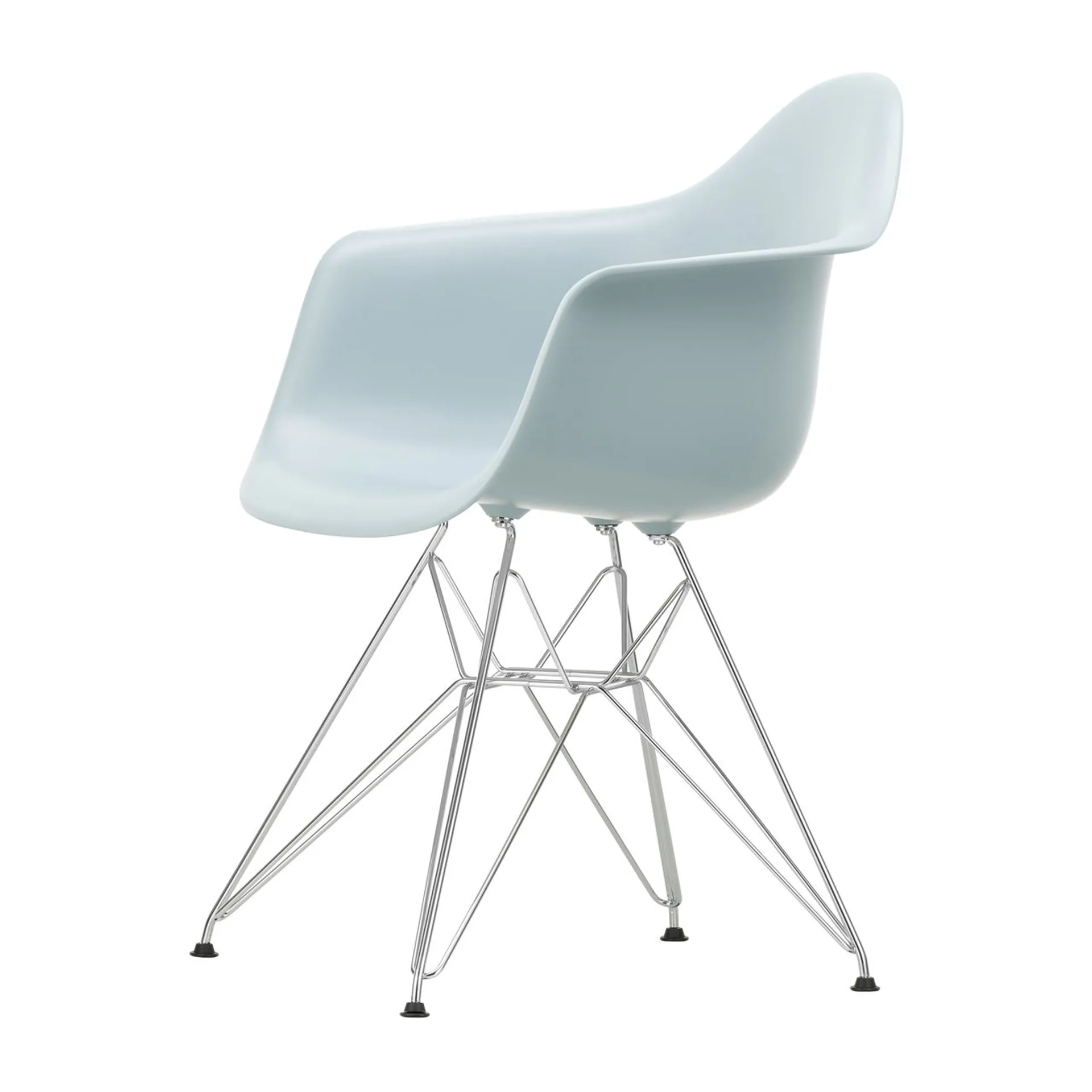 Eames Plastic Armchair RE DAR stol, 23 ice grey-chrome Vitra