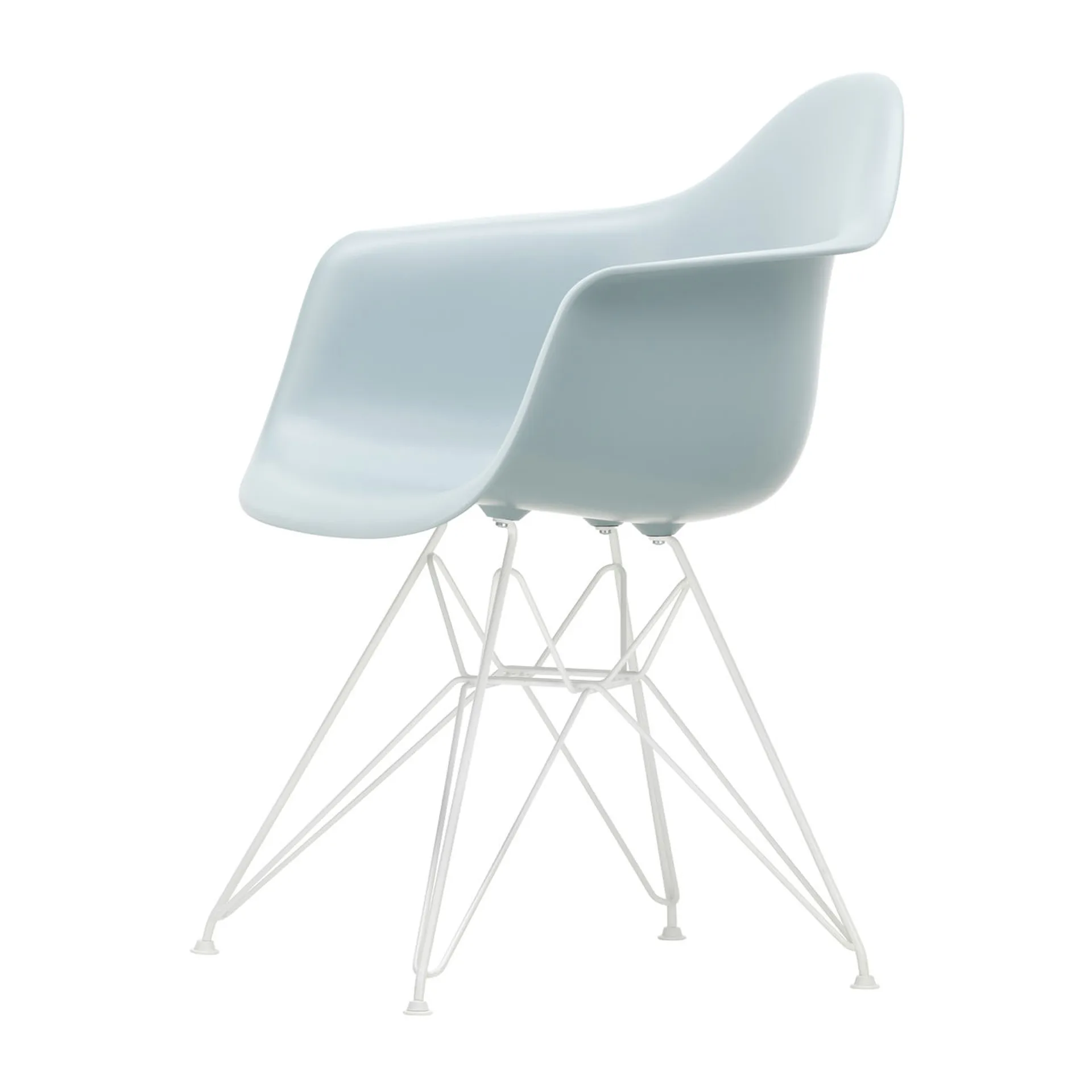 Eames Plastic Armchair RE DAR stol, 23 ice grey-white Vitra