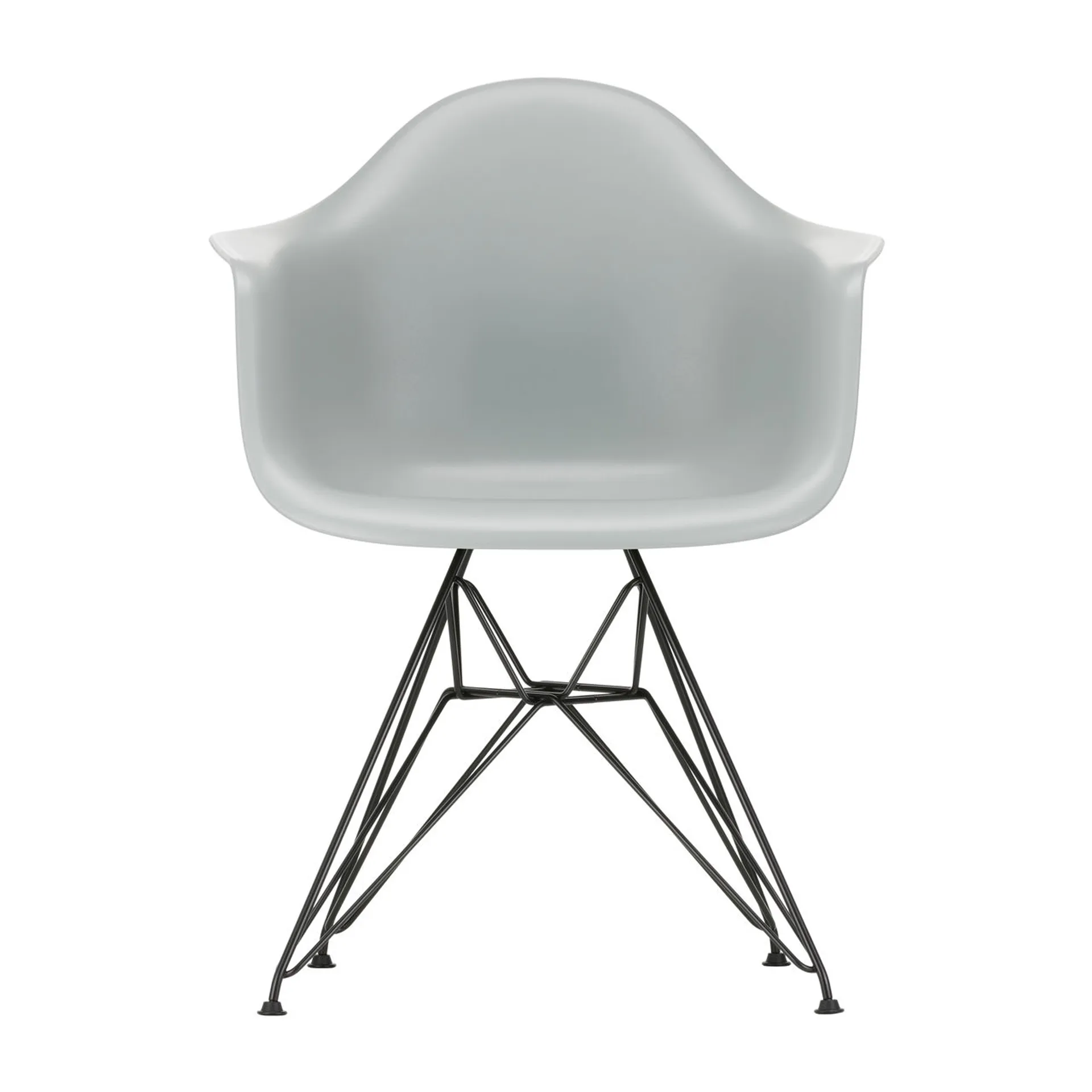Eames Plastic Armchair RE DAR stol, 24 light grey-black Vitra