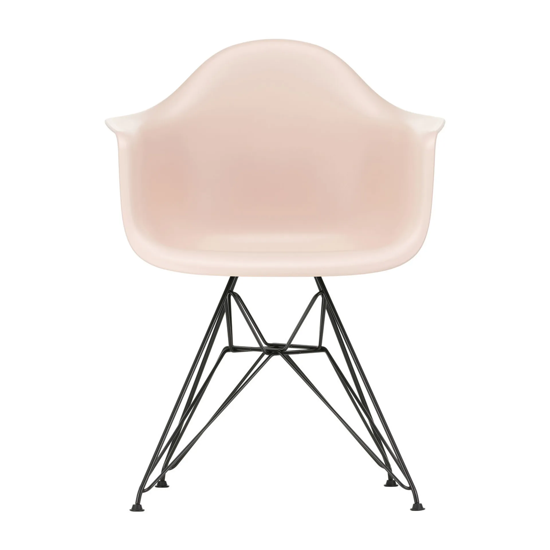 Eames Plastic Armchair RE DAR stol, 41 pale rose-black Vitra