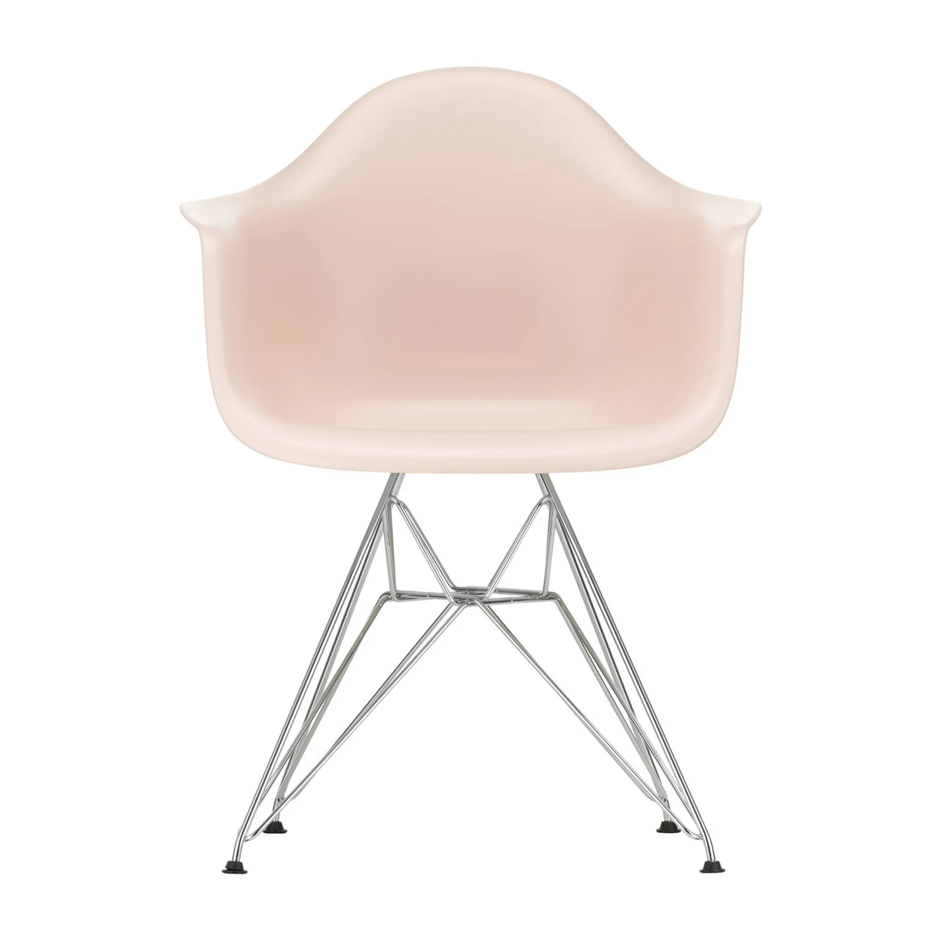 Eames Plastic Armchair RE DAR stol, 41 pale rose-chrome Vitra