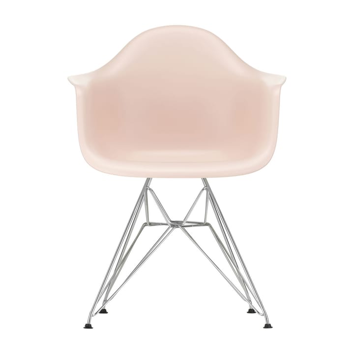 Eames Plastic Armchair RE DAR stol - 41 pale rose-chrome - Vitra