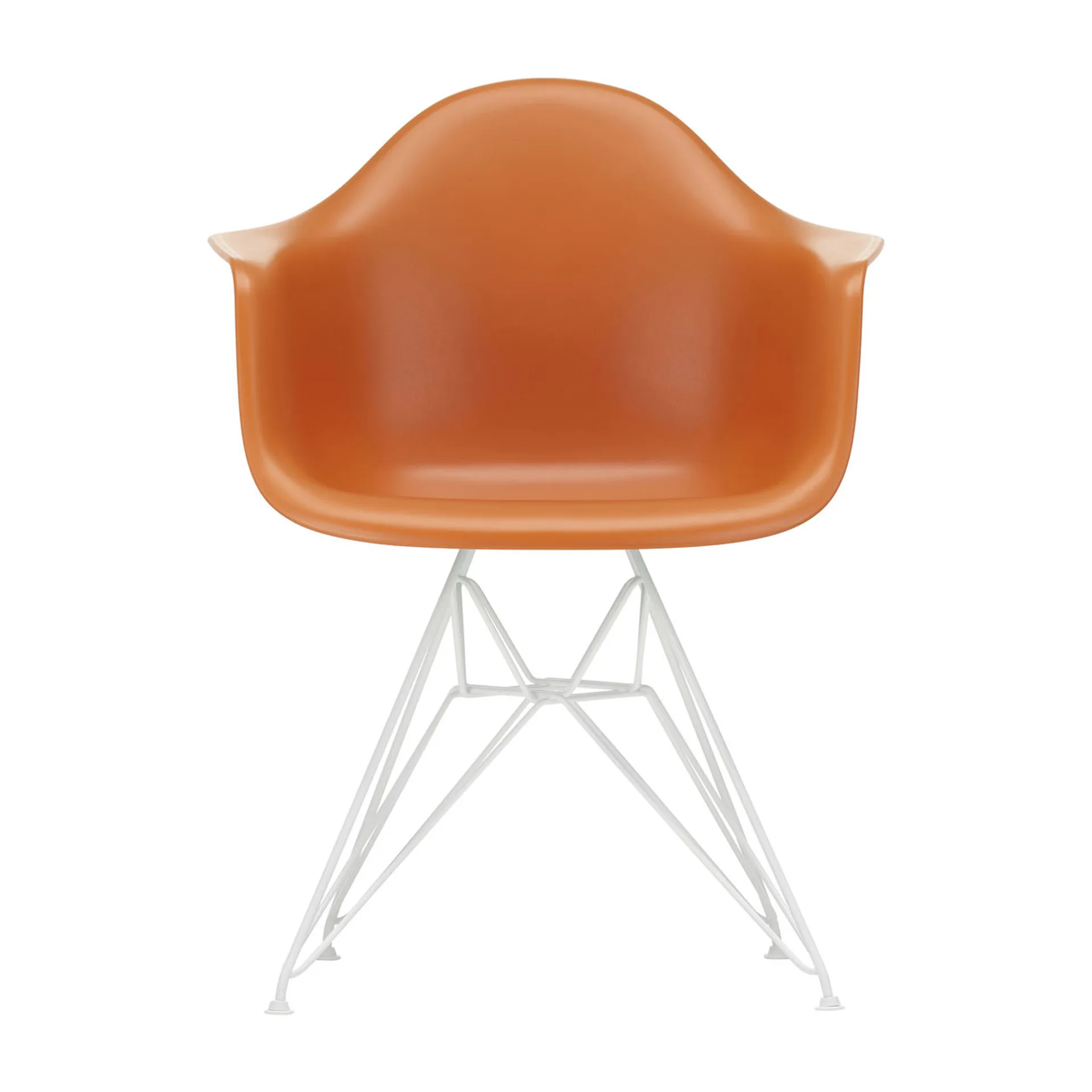 Eames Plastic Armchair RE DAR stol, 43 rusty orange-white Vitra