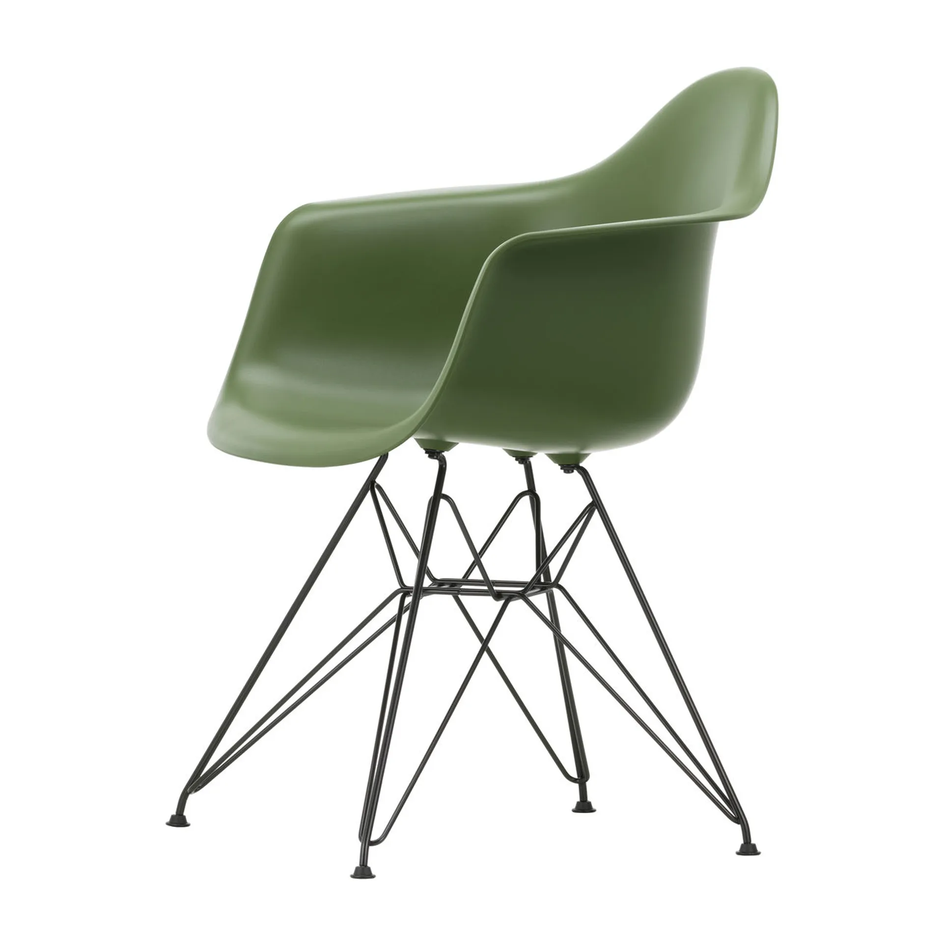 Eames Plastic Armchair RE DAR stol, 48 forest-black Vitra