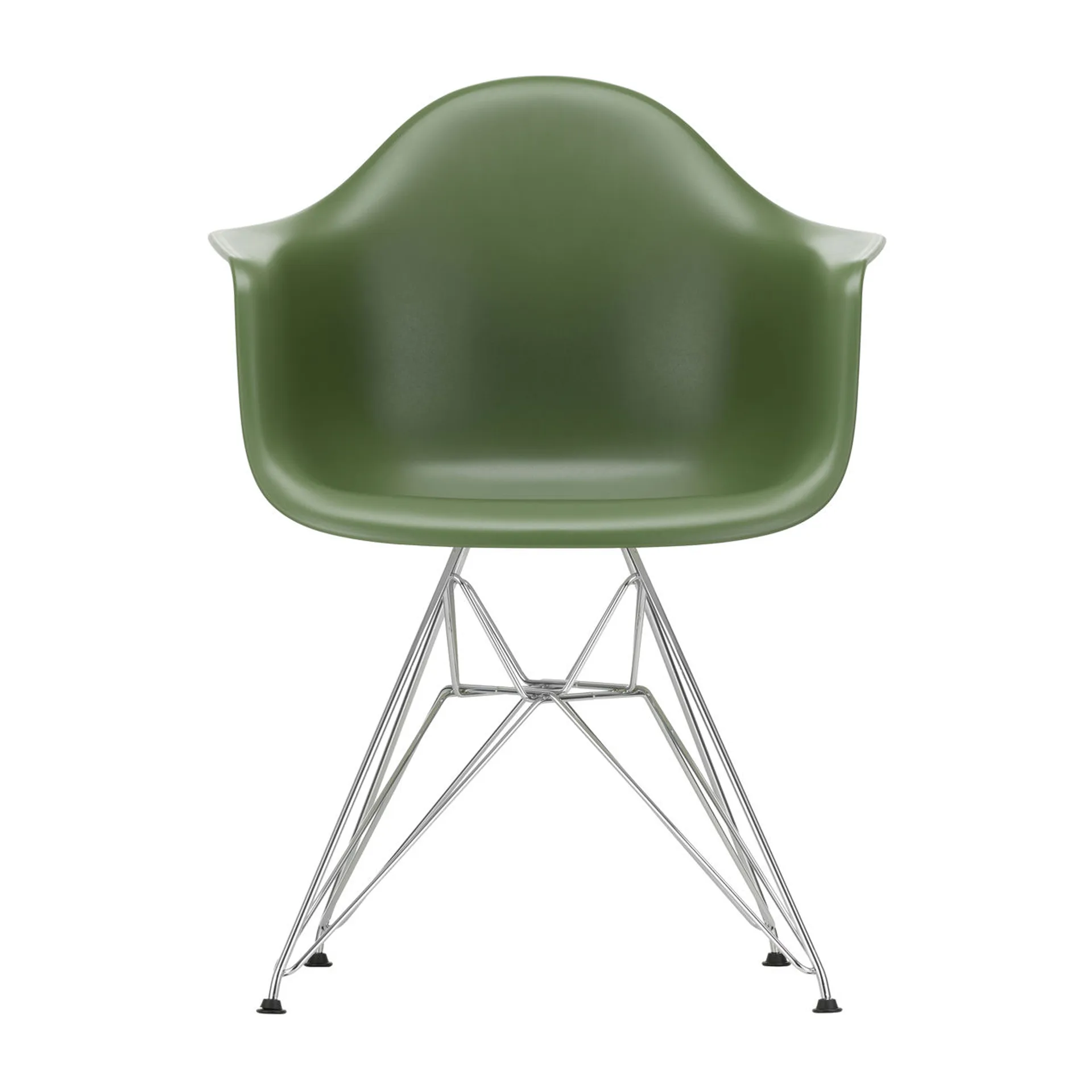 Eames Plastic Armchair RE DAR stol, 48 forest-chrome Vitra
