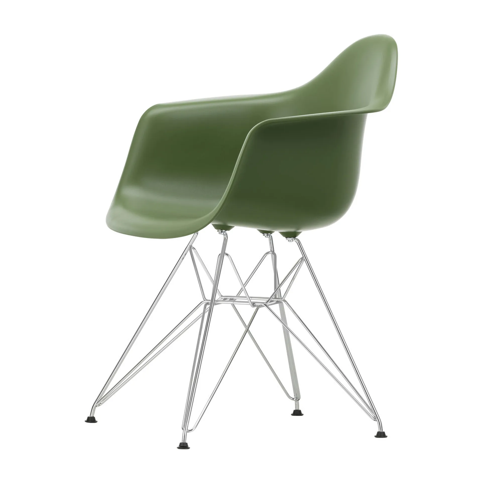 Eames Plastic Armchair RE DAR stol, 48 forest-chrome Vitra