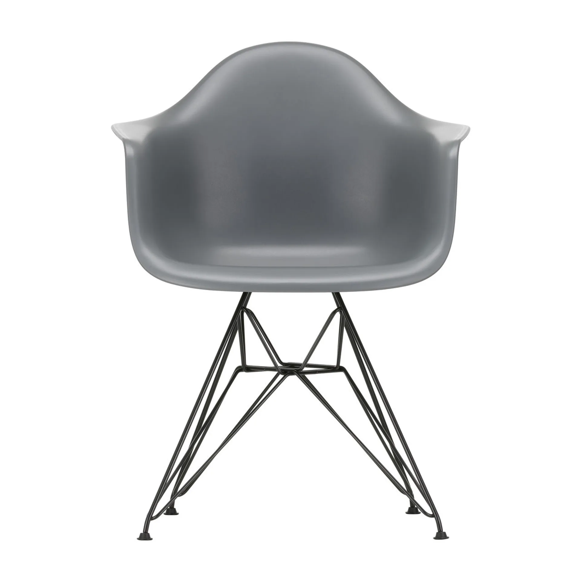 Eames Plastic Armchair RE DAR stol, 56 granite grey-black Vitra