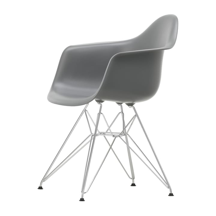 Eames Plastic Armchair RE DAR stol - 56 granite grey-chrome - Vitra