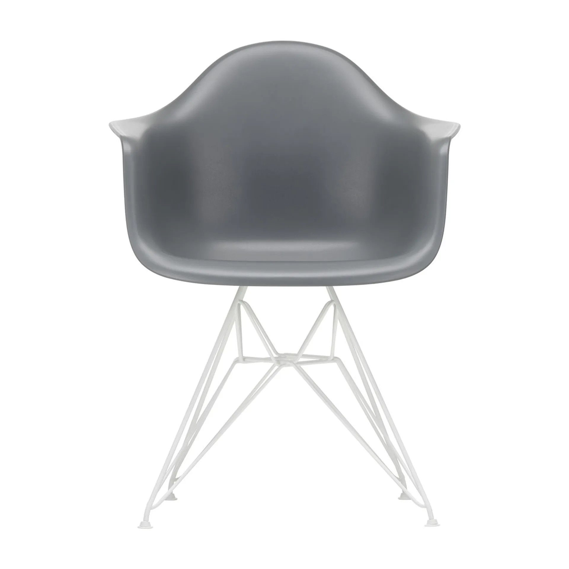 Eames Plastic Armchair RE DAR stol, 56 granite grey-white Vitra