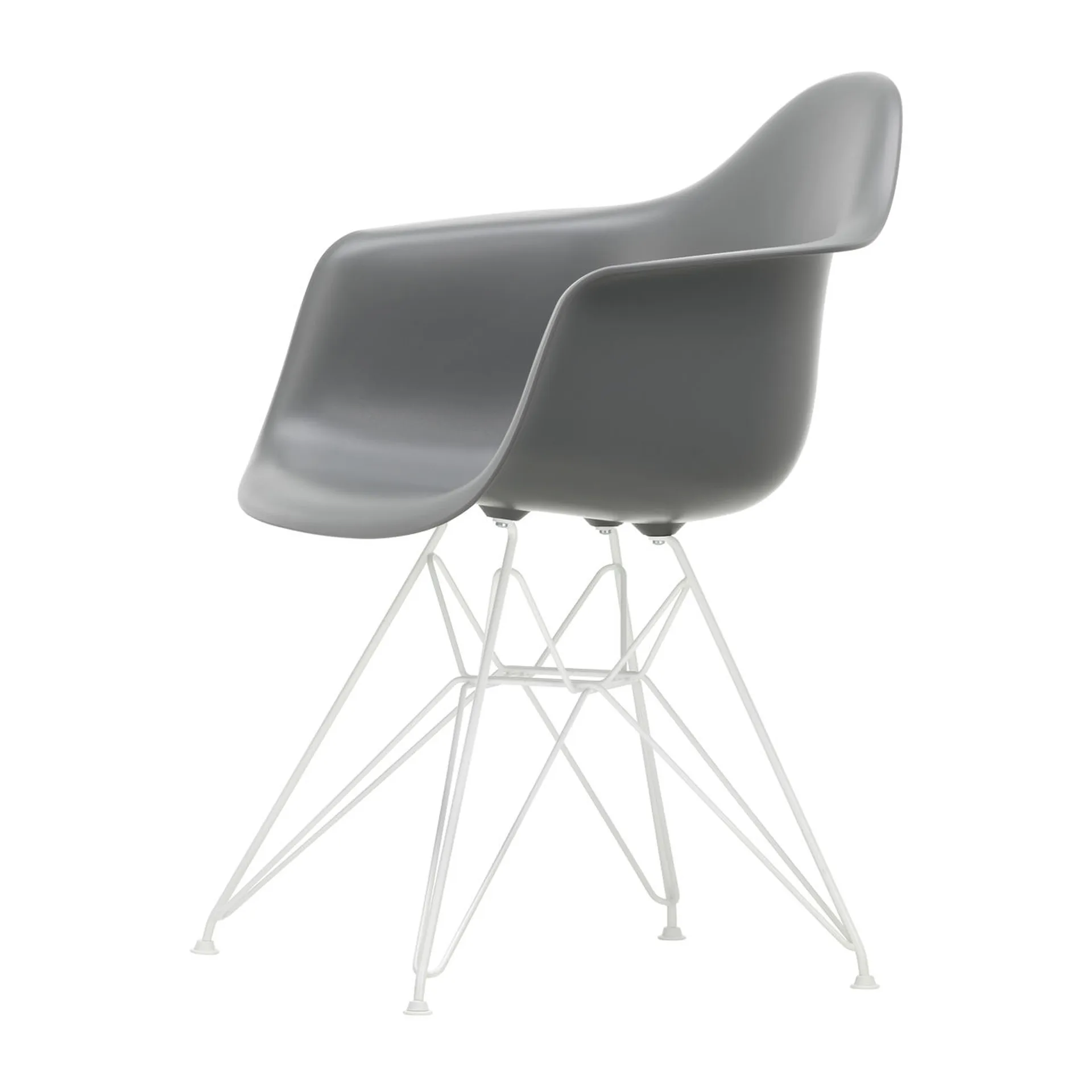 Eames Plastic Armchair RE DAR stol, 56 granite grey-white Vitra
