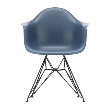 Eames Plastic Armchair RE DAR stol - 83 sea blue-black - Vitra