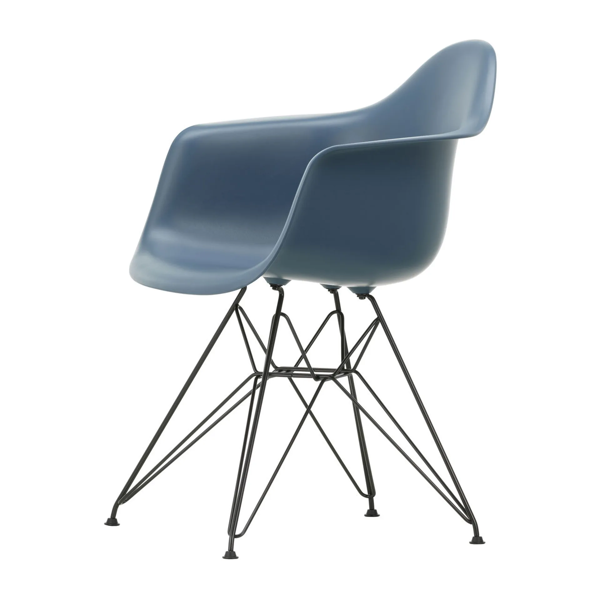 Eames Plastic Armchair RE DAR stol, 83 sea blue-black Vitra
