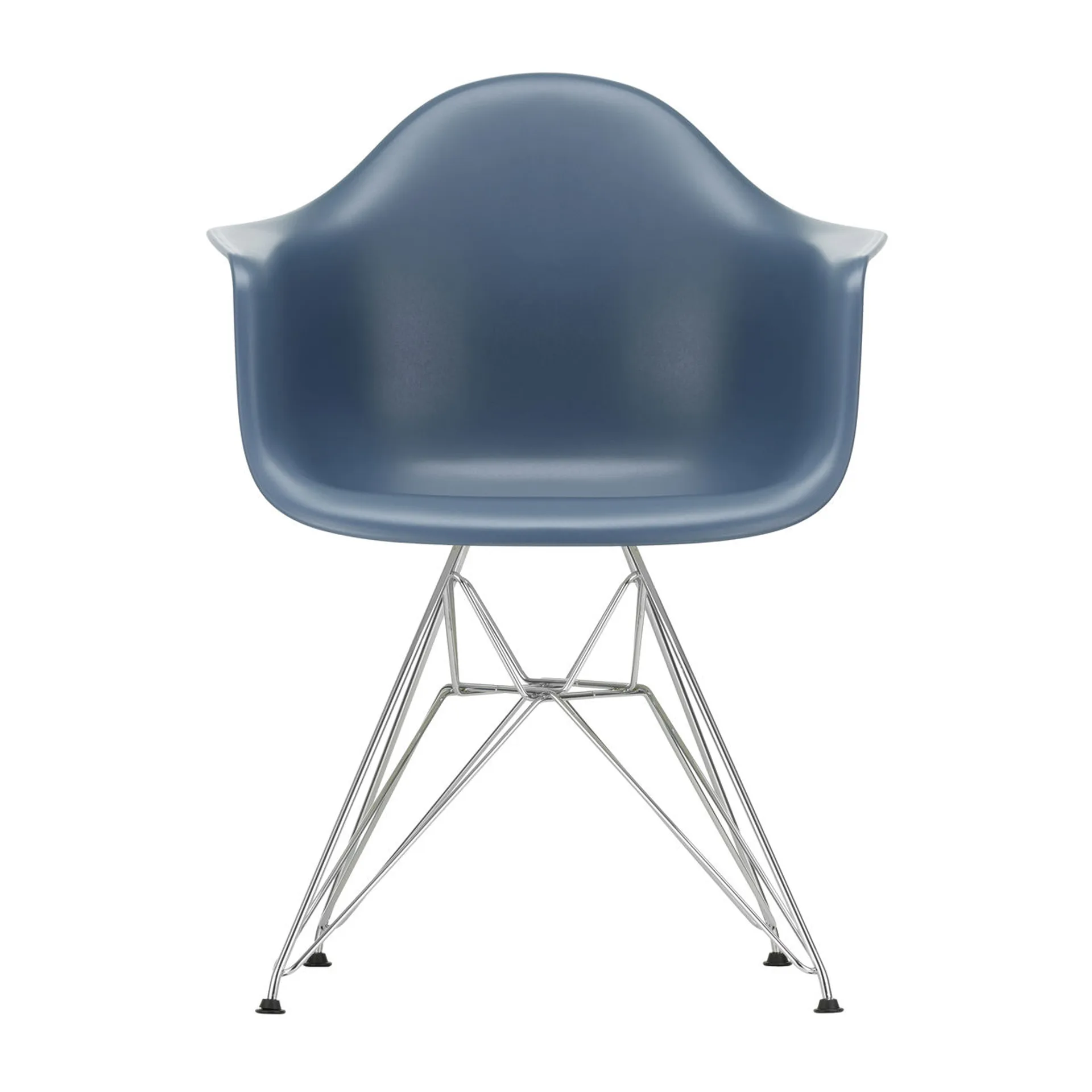 Eames Plastic Armchair RE DAR stol, 83 sea blue-chrome Vitra