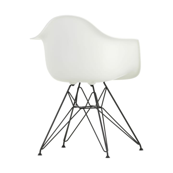 Eames Plastic Armchair RE DAR stol, 85 cotton white-black Vitra