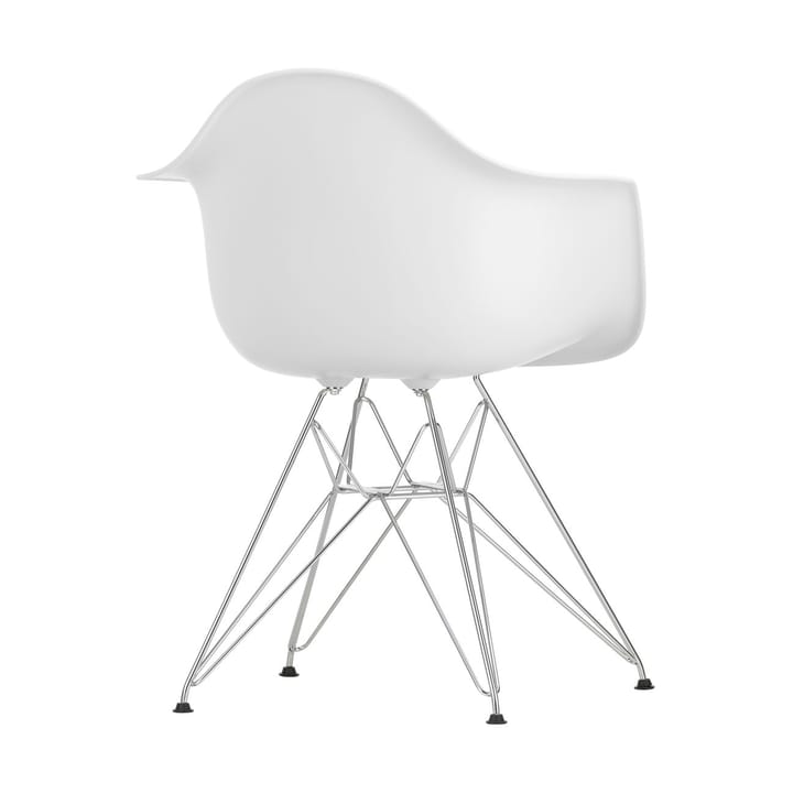 Eames Plastic Armchair RE DAR stol, 85 cotton white-chrome Vitra