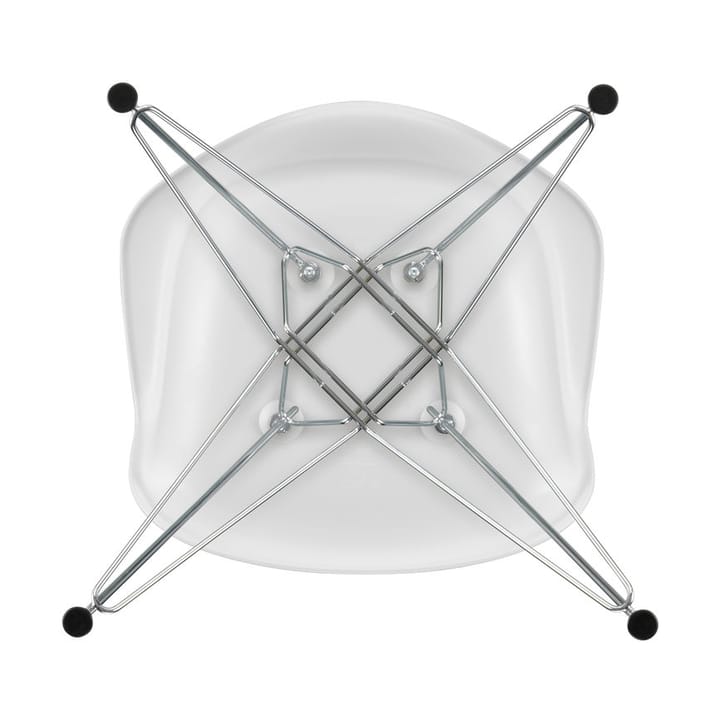 Eames Plastic Armchair RE DAR stol, 85 cotton white-chrome Vitra