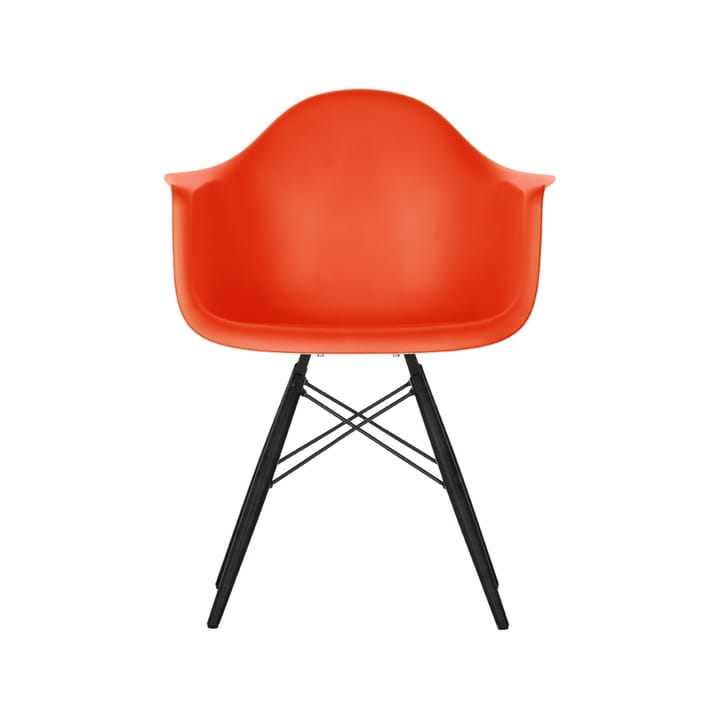 Eames Plastic Armchair RE DAW stol - 03 poppy red-black maple - Vitra