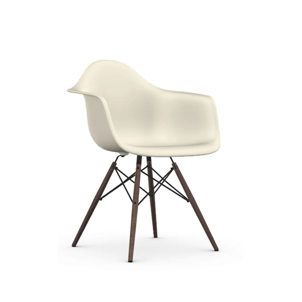 Eames Plastic Armchair RE DAW stol, 11 pebble-dark maple Vitra