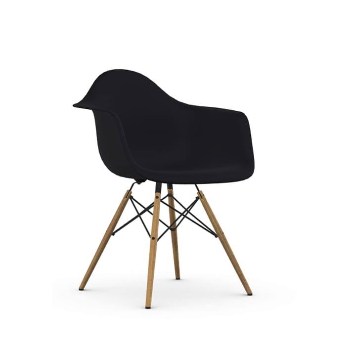 Eames Plastic Armchair RE DAW stol, 12 deep black-ash Vitra